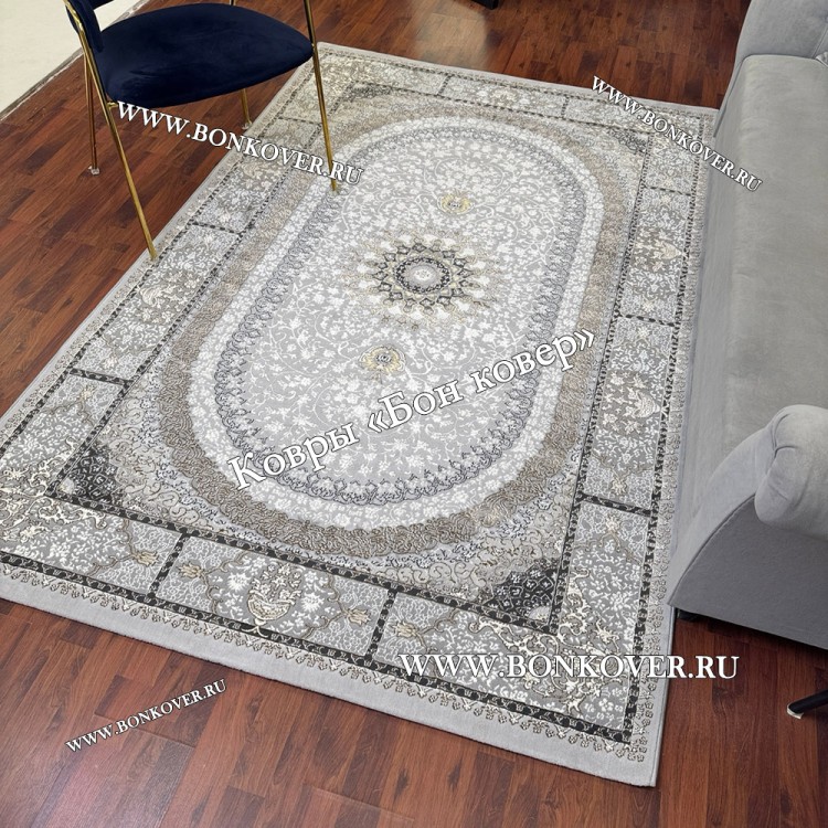 Турецкий Ковер Для гостиной New дизайн 96 Серый